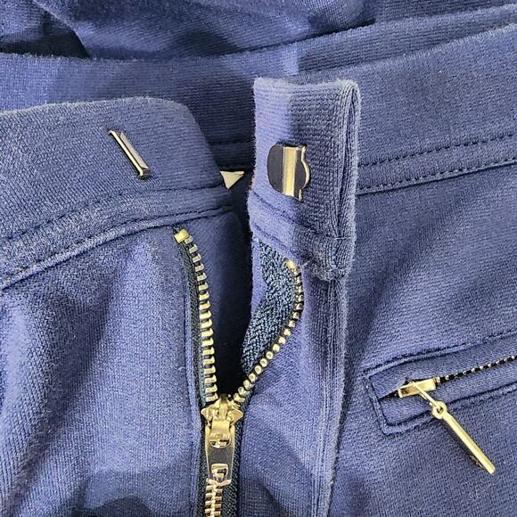 Isaac Mizrahi Live! Womens Petite Ponte Knit Straight Pants Size 10P Zip Pockets - Picture 8 of 11